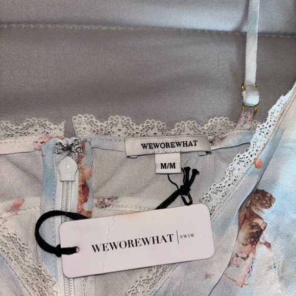 NWT WeWoreWhat V Neck Dress Baby Angels Baby Blue ‼️Offers Welcome ‼️ - Picture 6 of 6